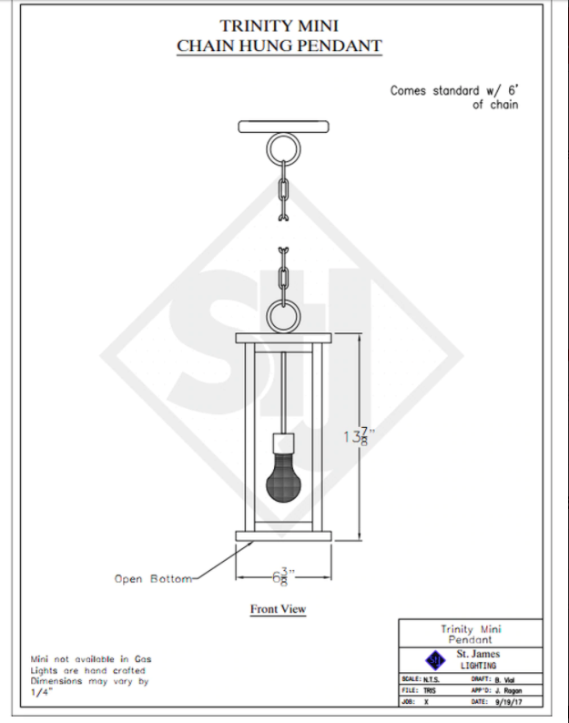 Line Drawings St. James Trinity Lantern