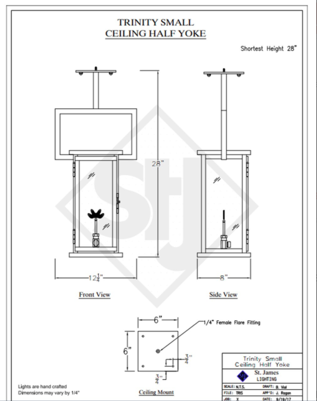 Line Drawings St. James Trinity Lantern