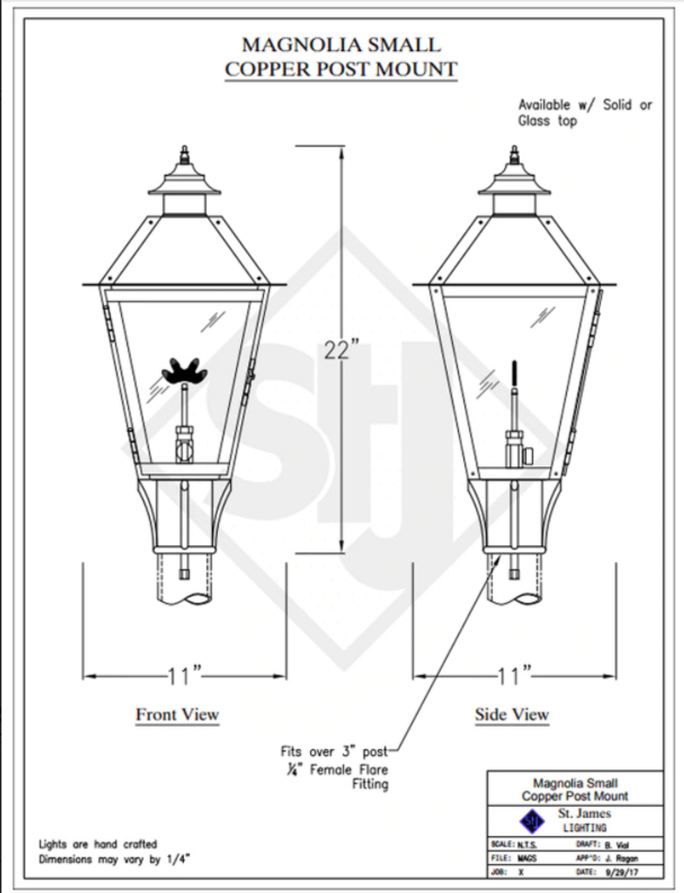 Line Drawings St. James Magnolia Lantern