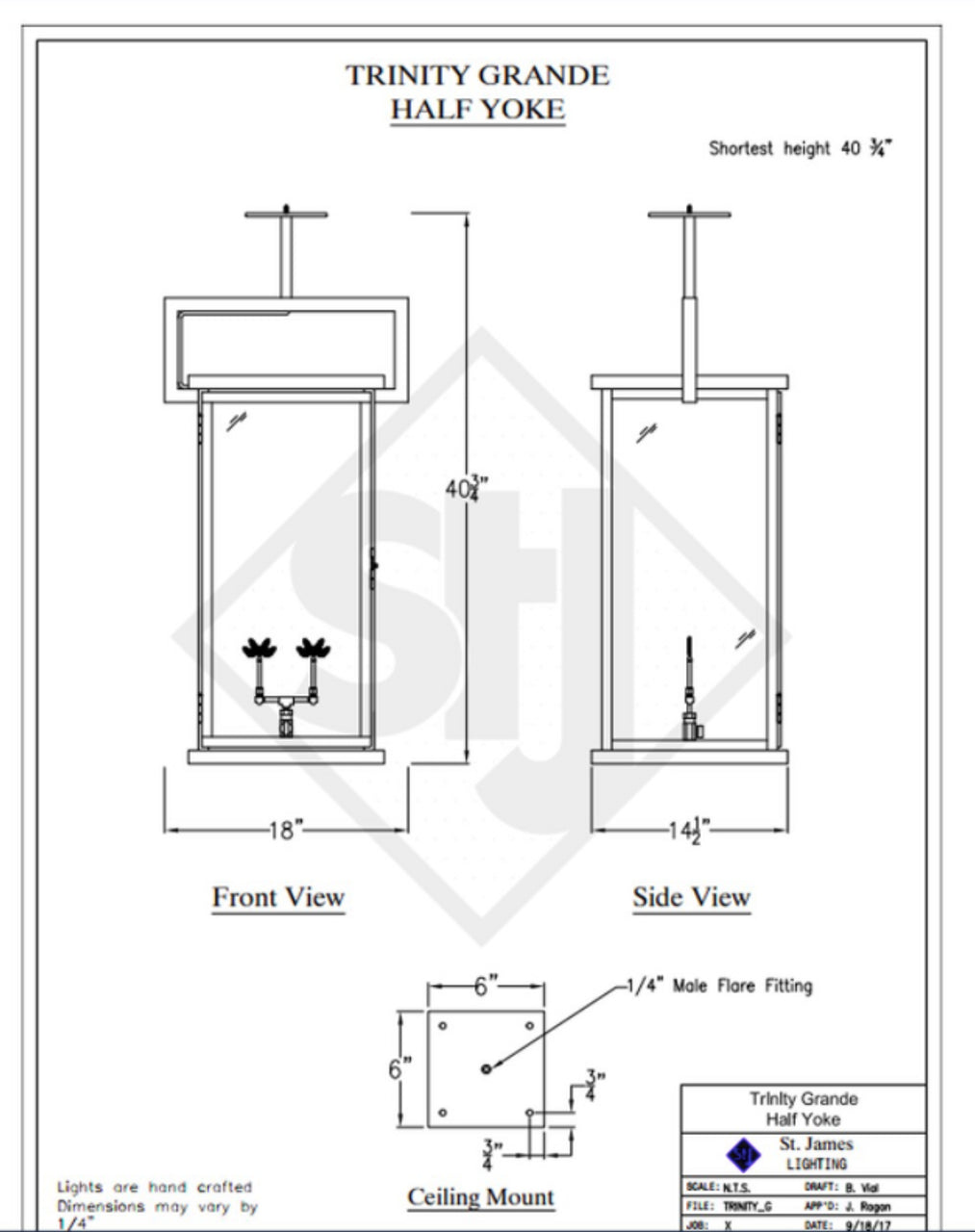 Line Drawings St. James Trinity Lantern