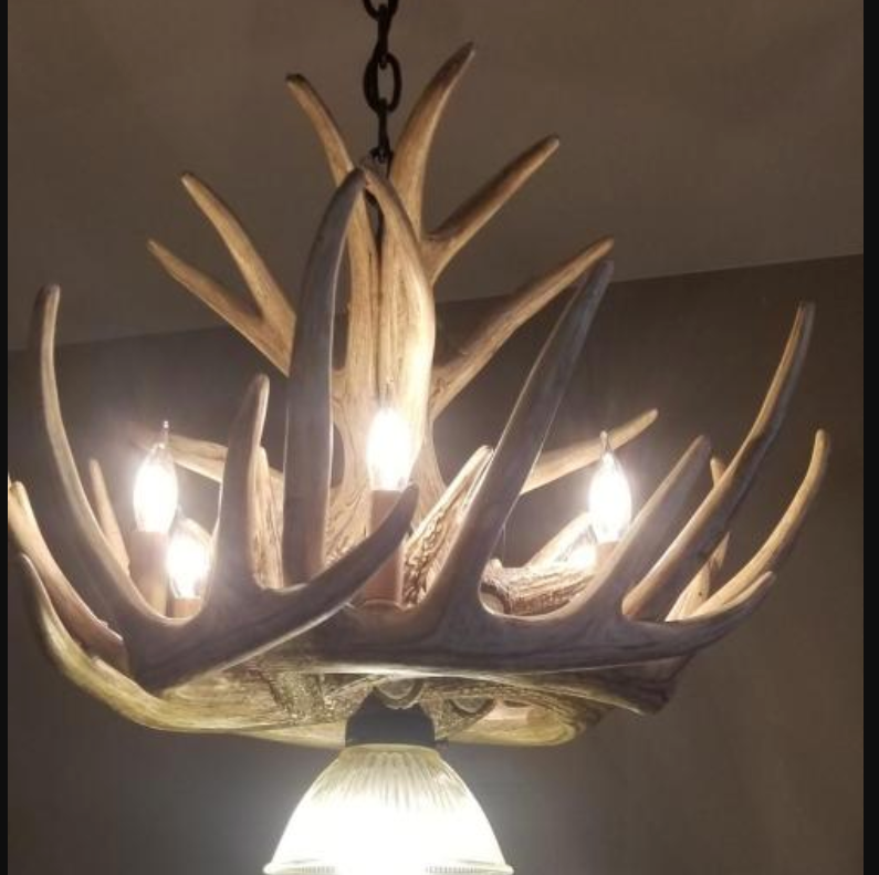 FAUX ANTLER CHANDELIER