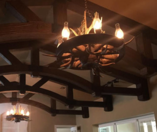 WAGON WHEEL CHANDELIER