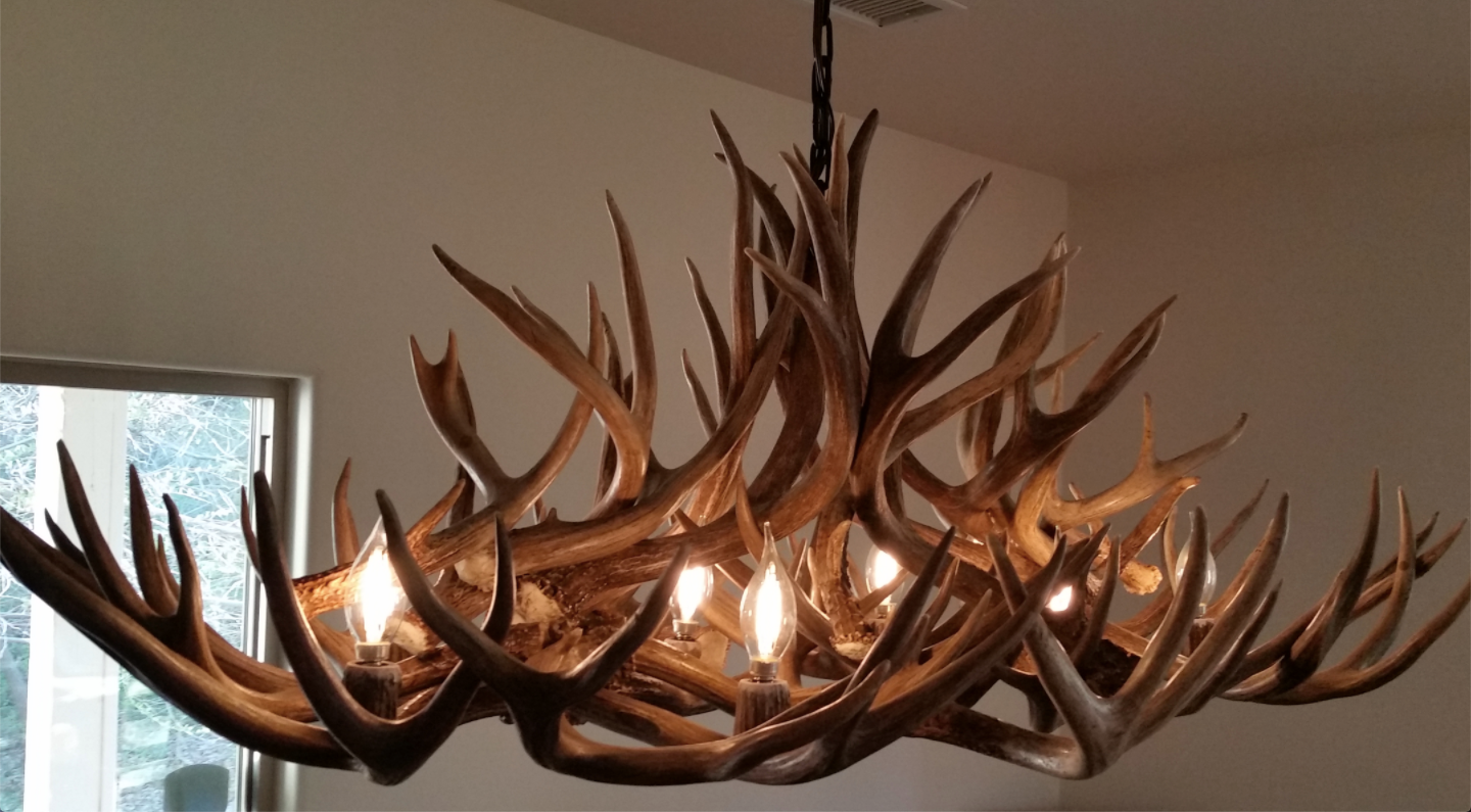 Grand Canyon Oblong Antler Chandelier 50"L,30"W,20"T, 8 Lights