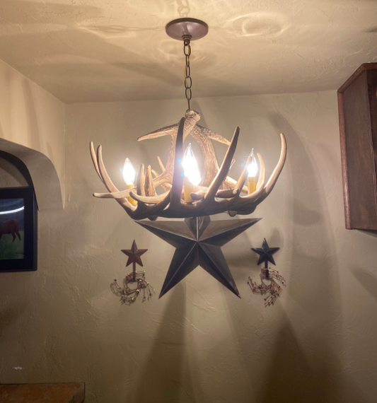FAUX ANTLER CHANDELIER