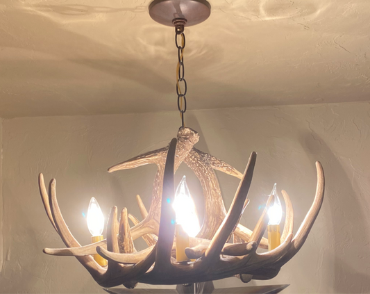 FAUX ANTLER CHANDELIER
