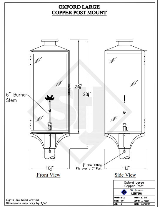 St. James Oxford Copper Outdoor Lantern