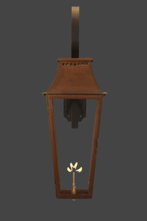 St. James Wood Dale Copper Lantern Pendant Light With Top Curl