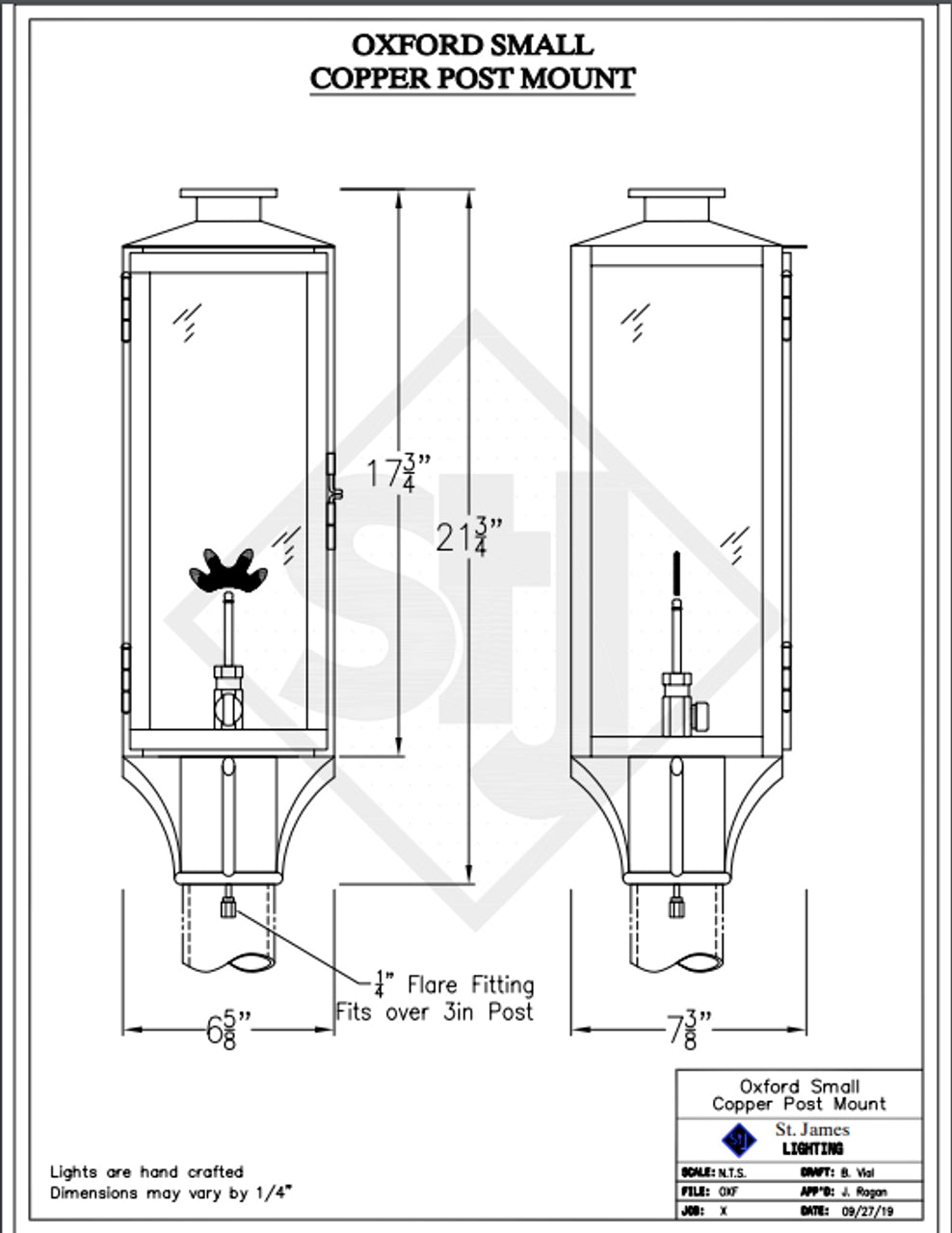 St. James Oxford Copper Outdoor Lantern