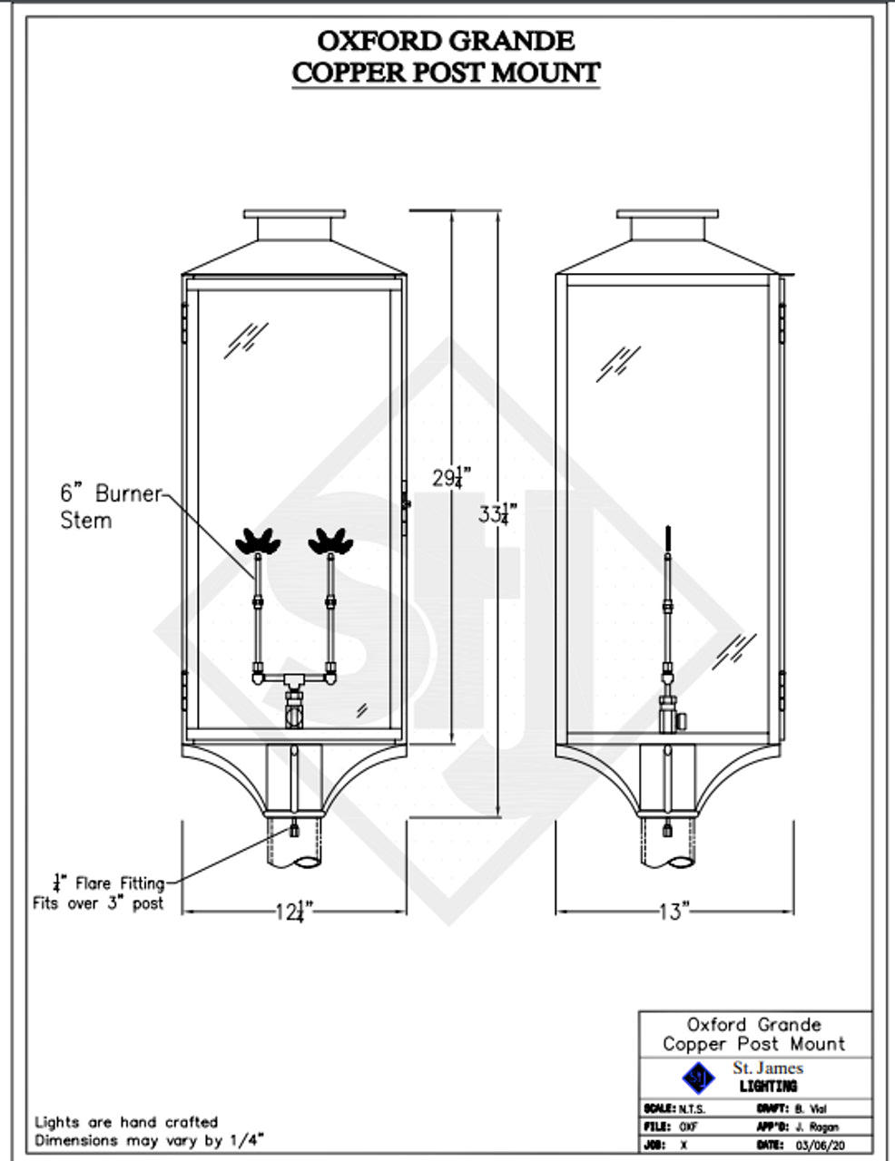 St. James Oxford Copper Outdoor Lantern
