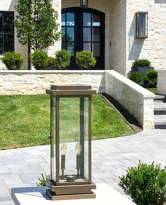 copper outdoor gas lantern