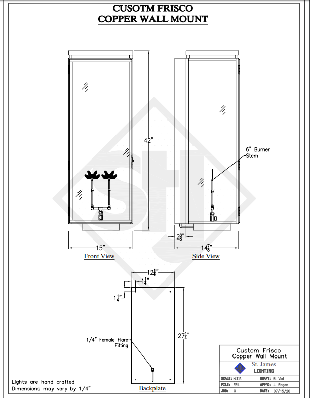 Line Drawings St. James Frisco Lantern