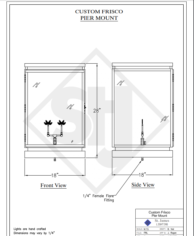 Line Drawings St. James Frisco Lantern