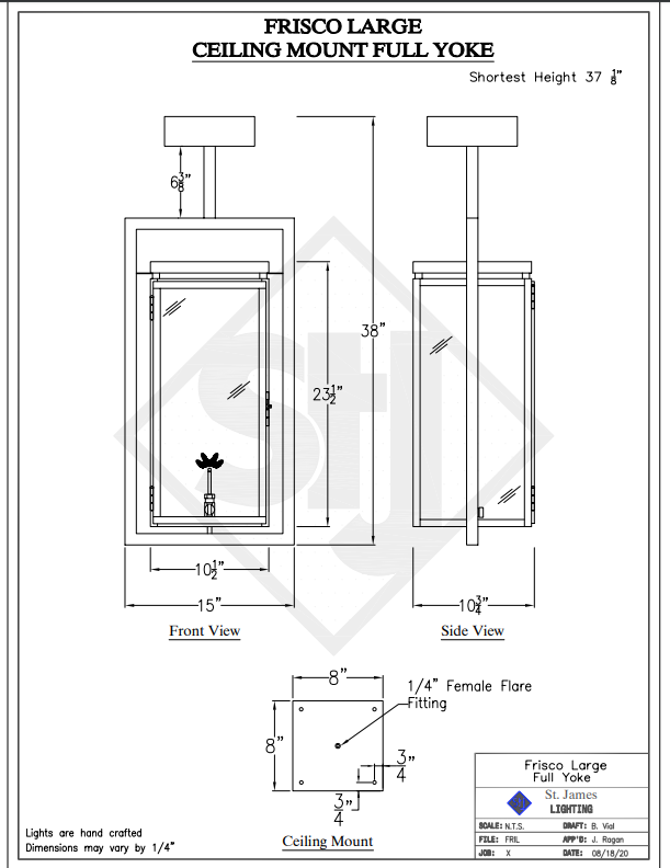 Line Drawings St. James Frisco Lantern