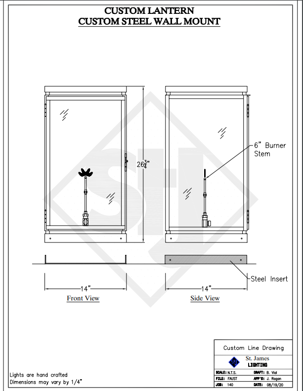 Line Drawings St. James Frisco Lantern