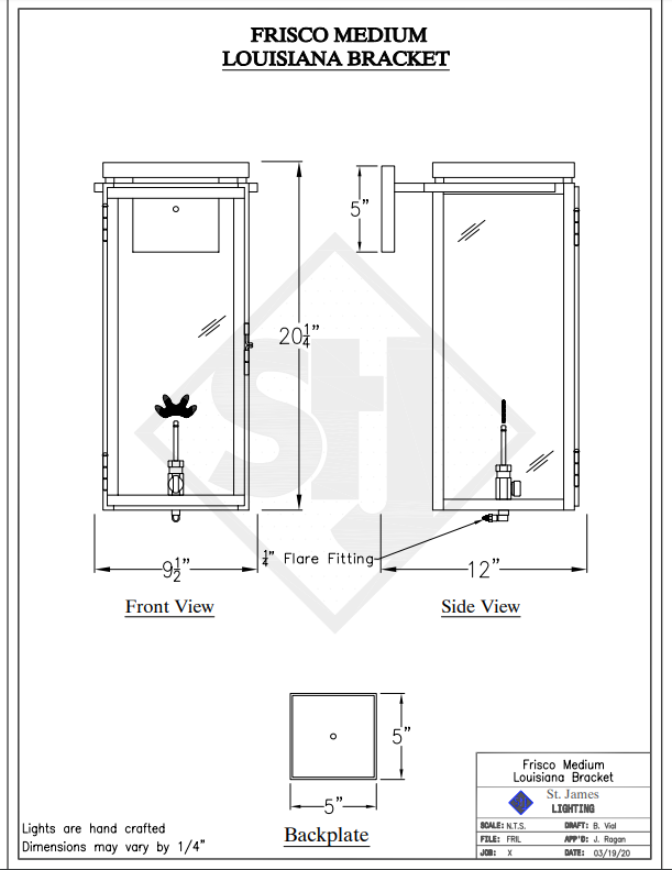 Line Drawings St. James Frisco Lantern