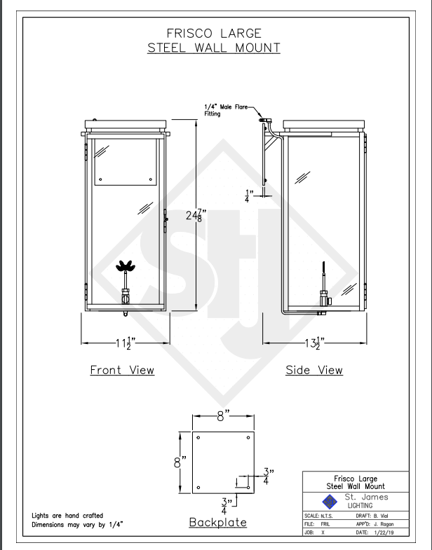 Line Drawings St. James Frisco Lantern