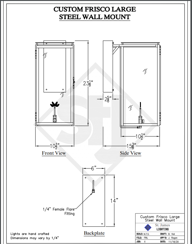 Line Drawings St. James Frisco Lantern