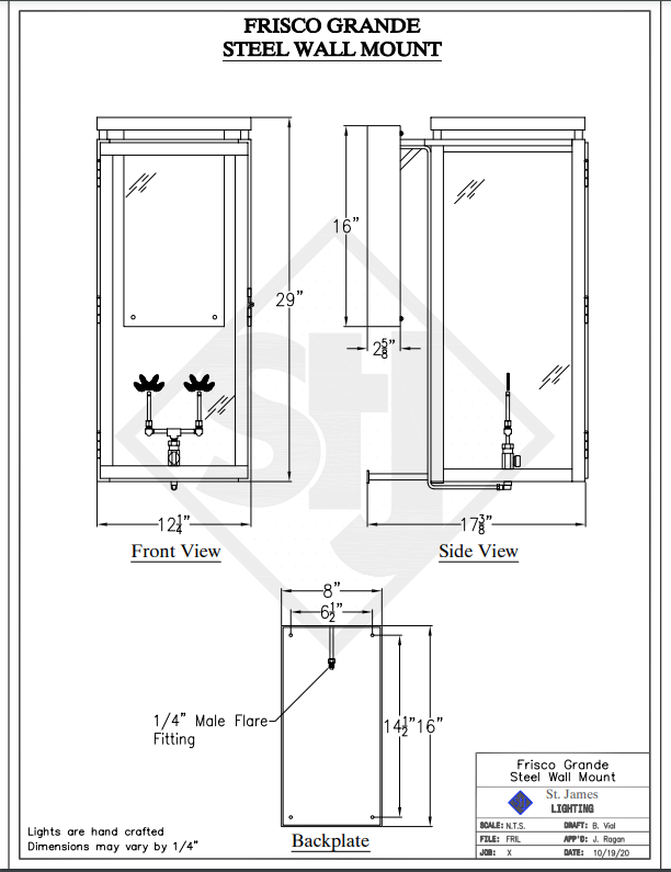 Line Drawings St. James Frisco Lantern