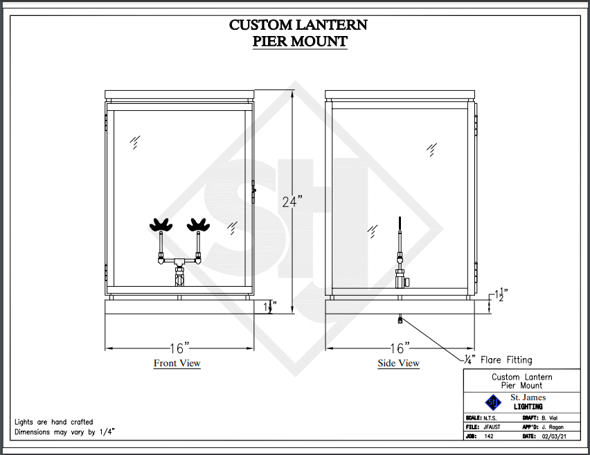 Line Drawings St. James Frisco Lantern