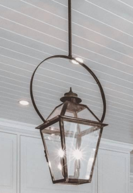 St. James Magnolia Copper Lantern Pendant Light