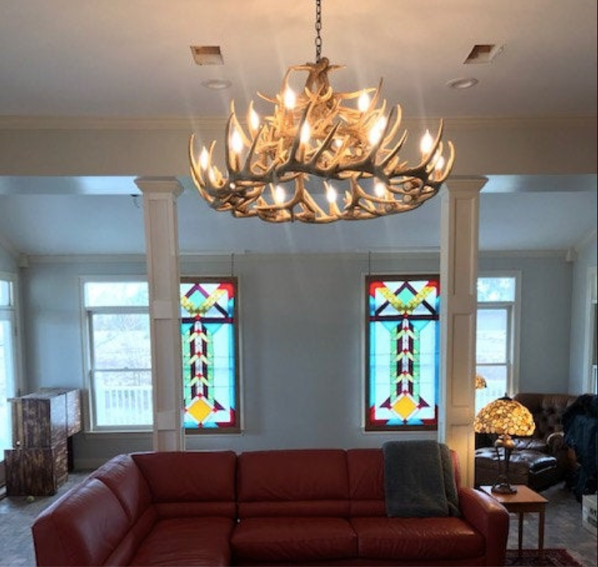 FAUX ANTLER CHANDELIER