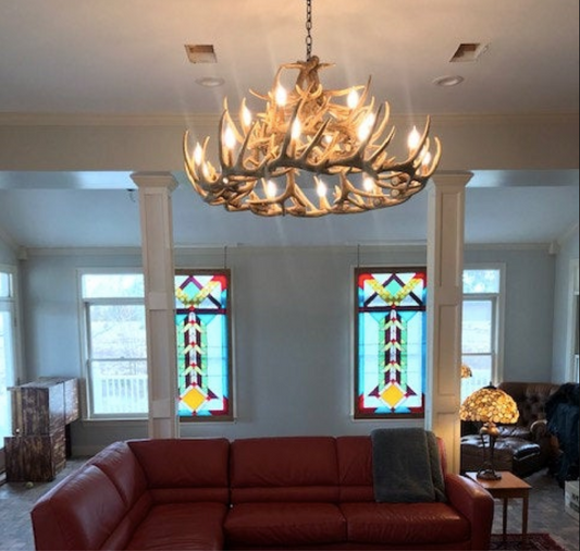 FAUX ANTLER CHANDELIER