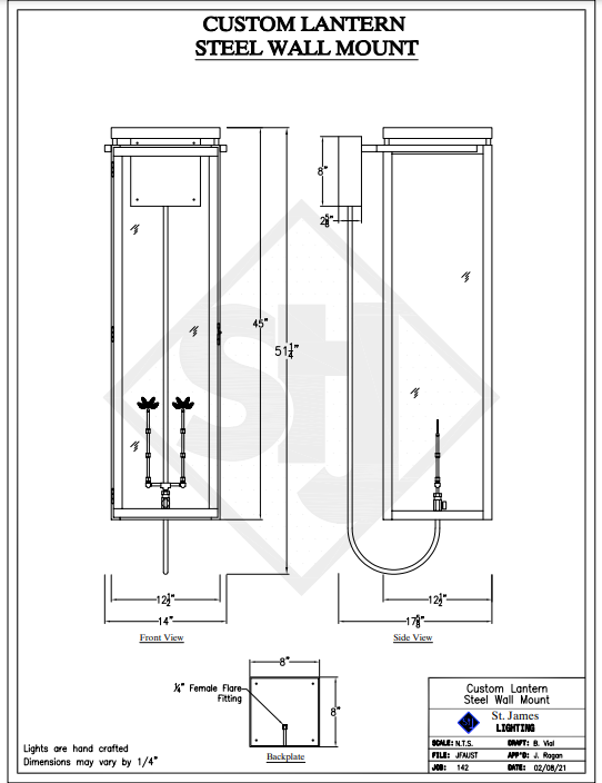 Line Drawings St. James Frisco Lantern