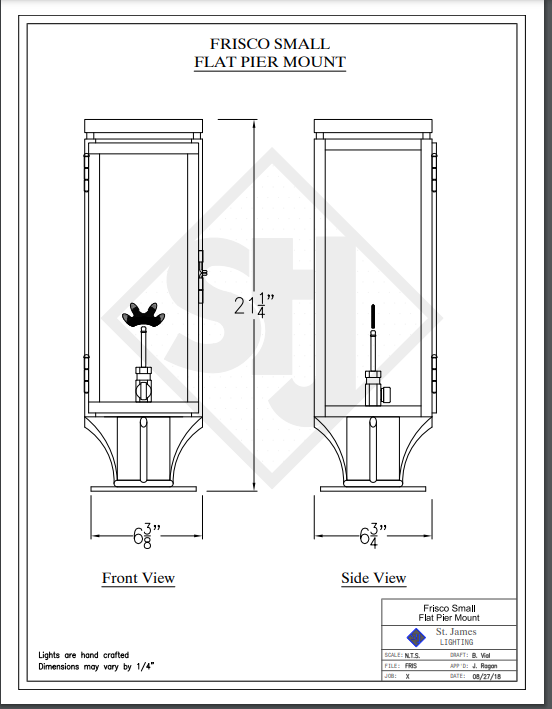 Line Drawings St. James Frisco Lantern