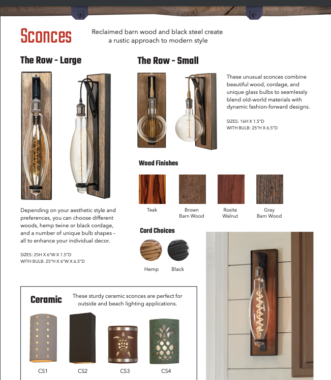Carroll by Design Row Small Wall Sconce