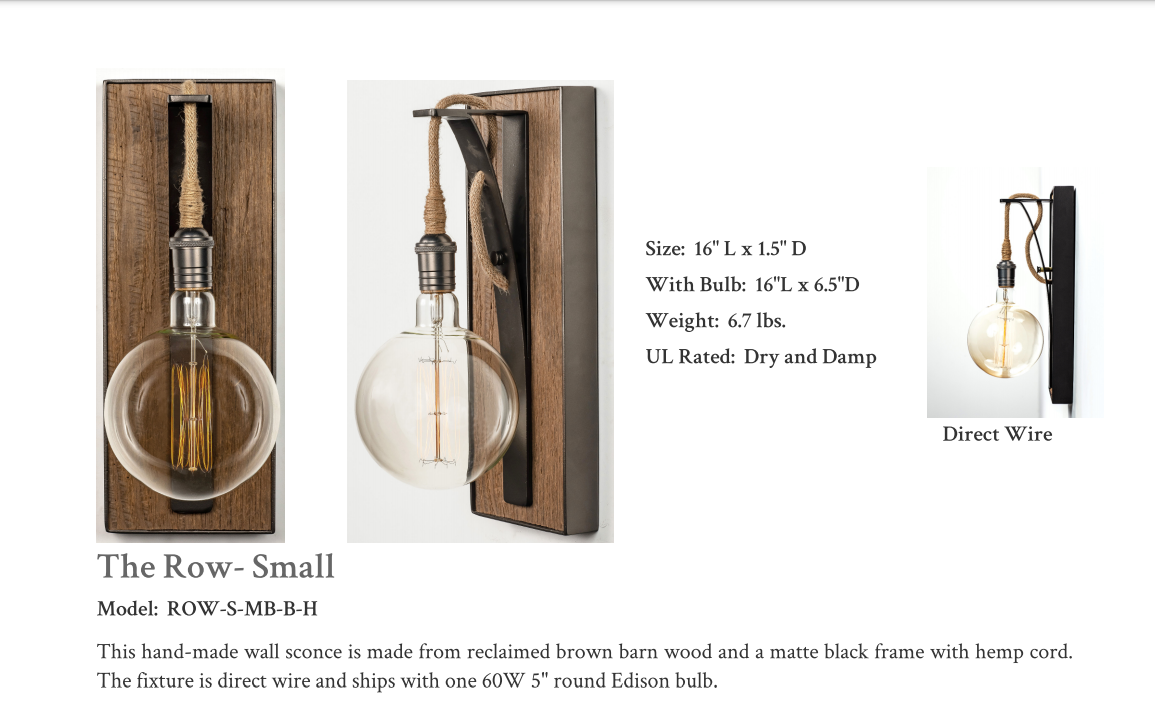 Carroll by Design Row Small Wall Sconce