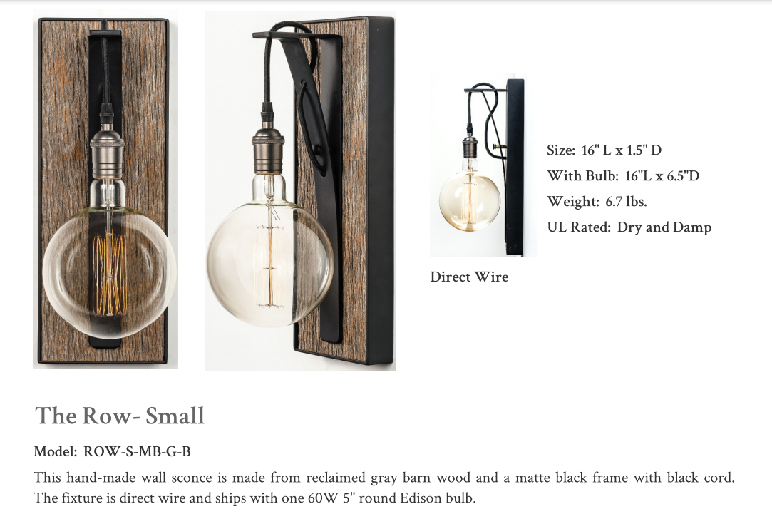 Carroll by Design Row Small Wall Sconce