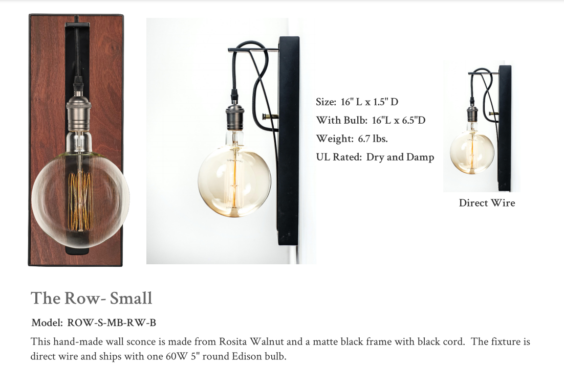 Carroll by Design Row Small Wall Sconce