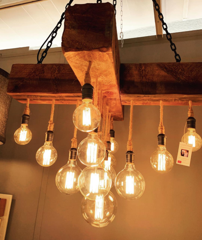 Carroll by Design Wedgewood Wood Beam Chandelier