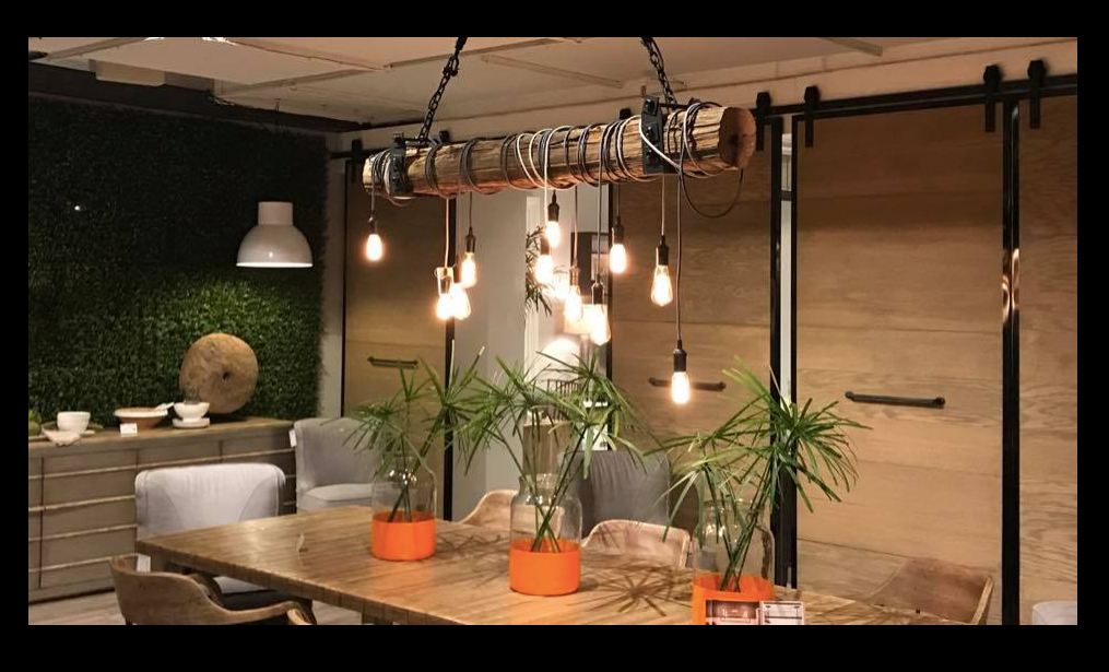 Carroll by Design Wedgewood Wood Beam Chandelier