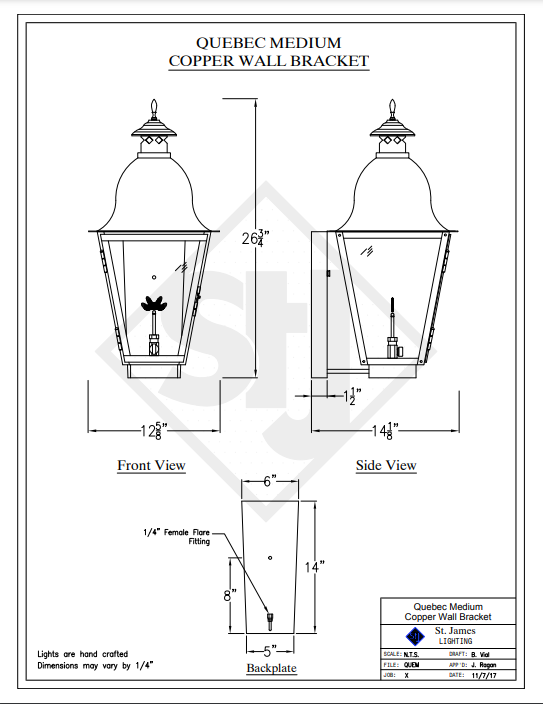 Line Drawings St. James Quebec Lantern