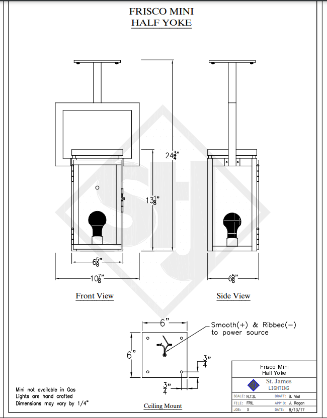 Line Drawings St. James Frisco Lantern