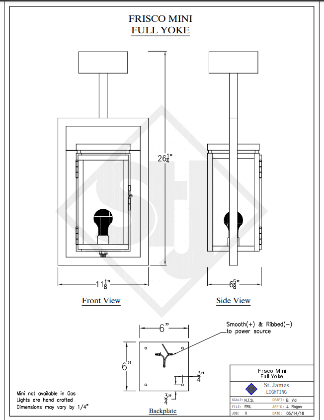 Line Drawings St. James Frisco Lantern