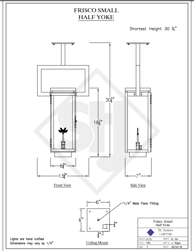 Line Drawings St. James Frisco Lantern