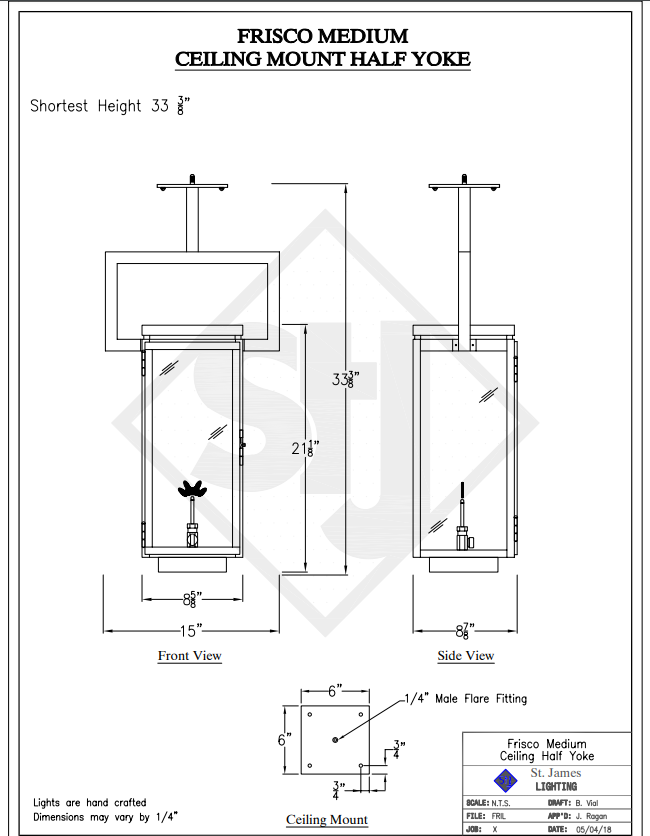 Line Drawings St. James Frisco Lantern