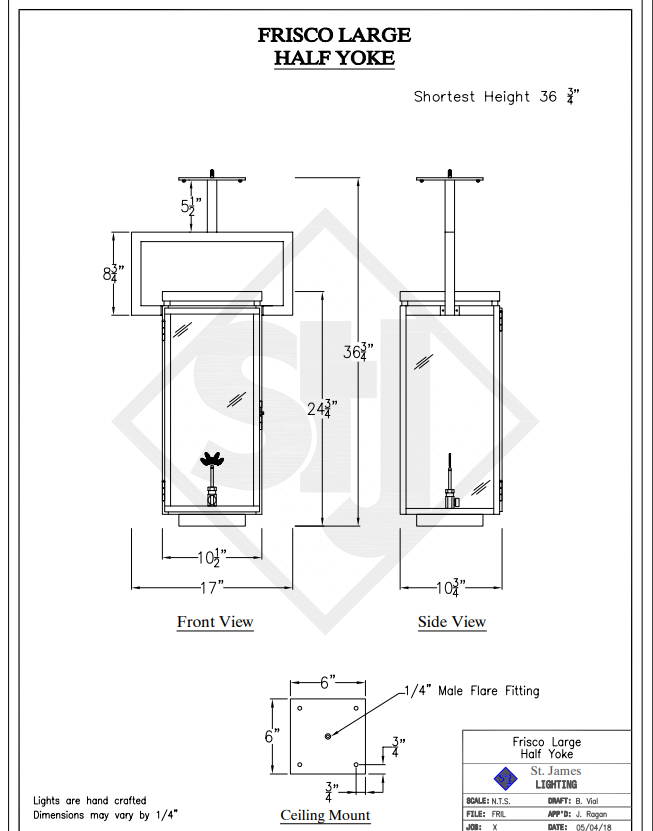 Line Drawings St. James Frisco Lantern