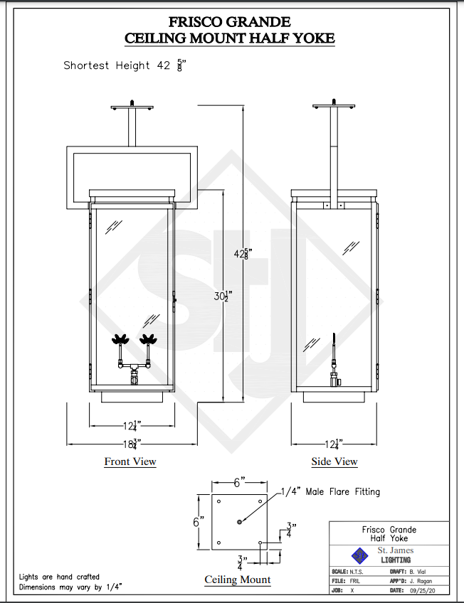 Line Drawings St. James Frisco Lantern