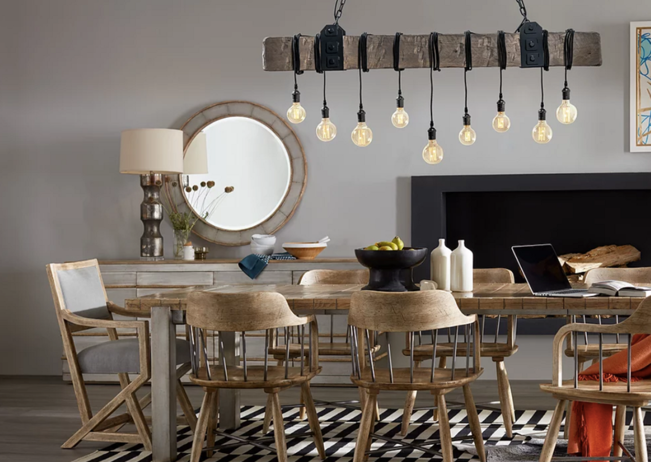 WOOD BEAM CHANDELIER