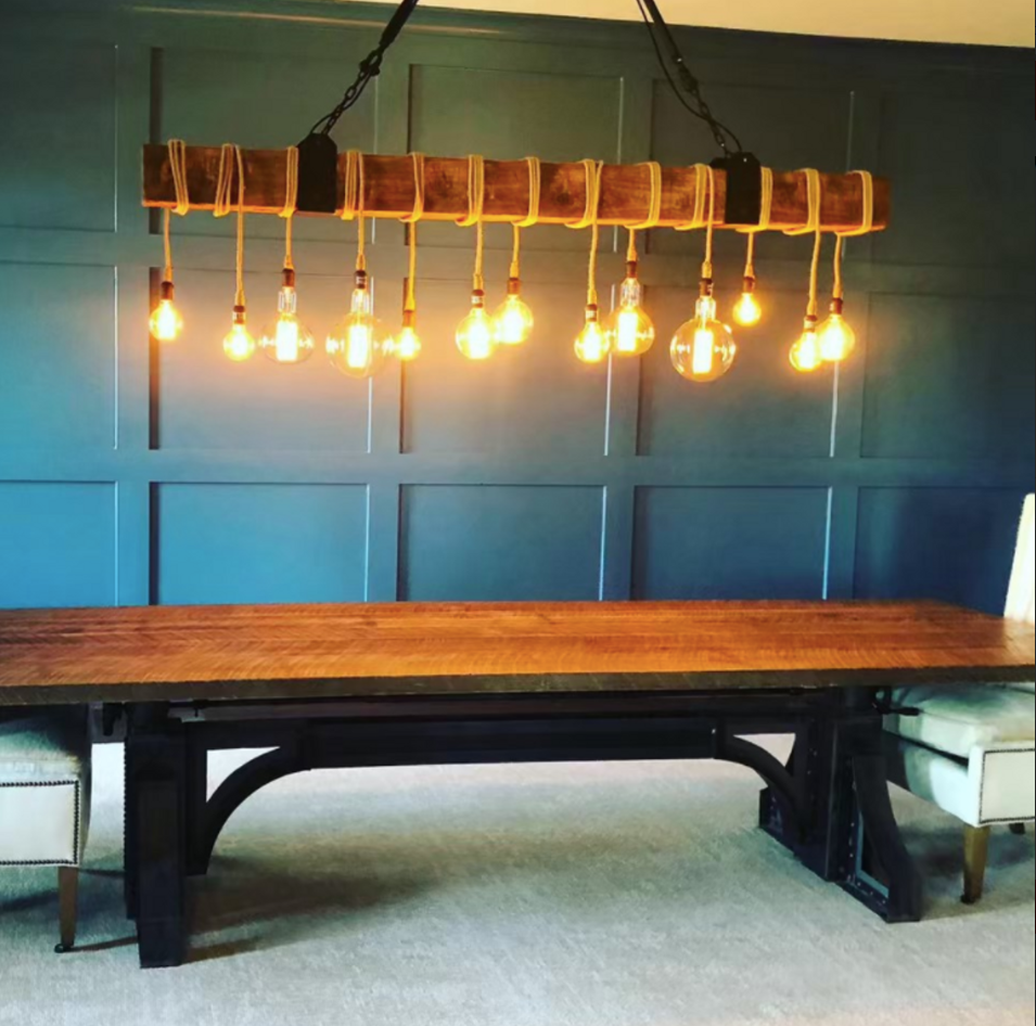 WOOD BEAM CHANDELIER