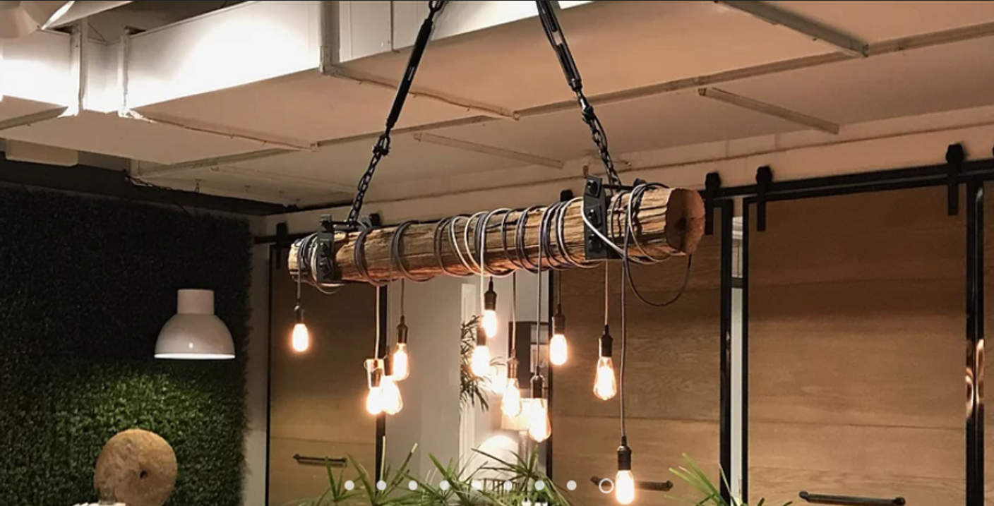 Carroll by Design Wedgewood Wood Beam Chandelier