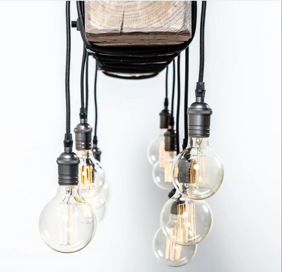 Carroll by Design Wedgewood Wood Beam Chandelier