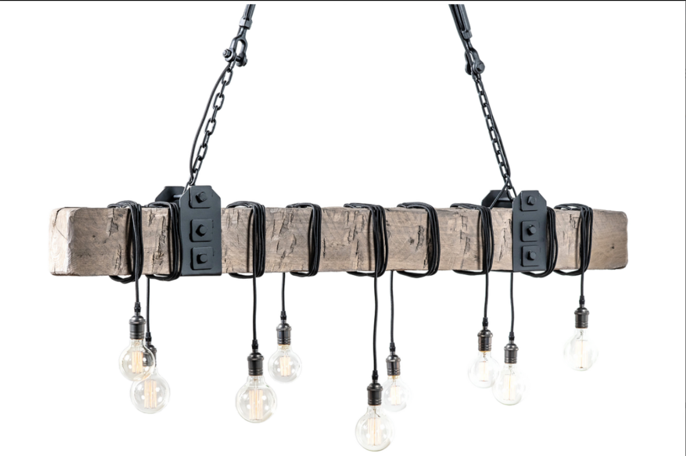 Carroll by Design Wedgewood Wood Beam Chandelier