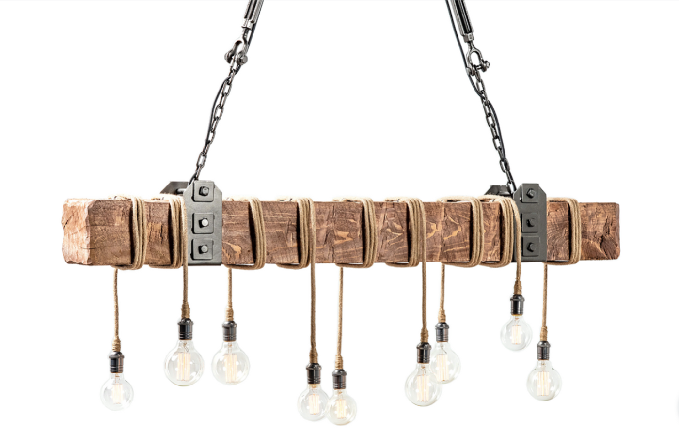 Carroll by Design Wedgewood Wood Beam Chandelier