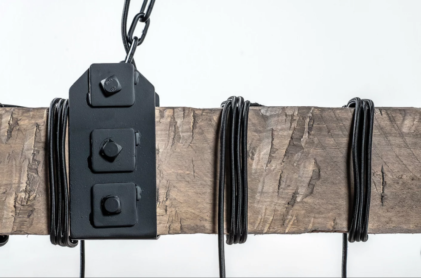 Carroll by Design Wedgewood Wood Beam Chandelier