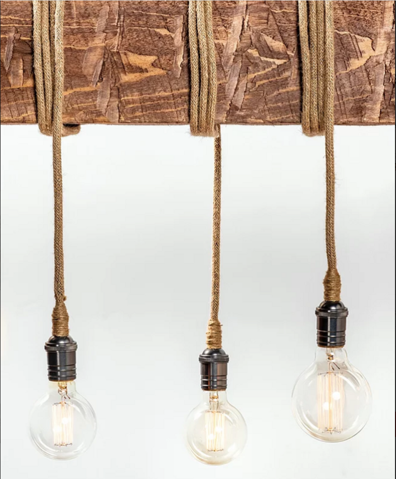 Carroll by Design Wedgewood Wood Beam Chandelier