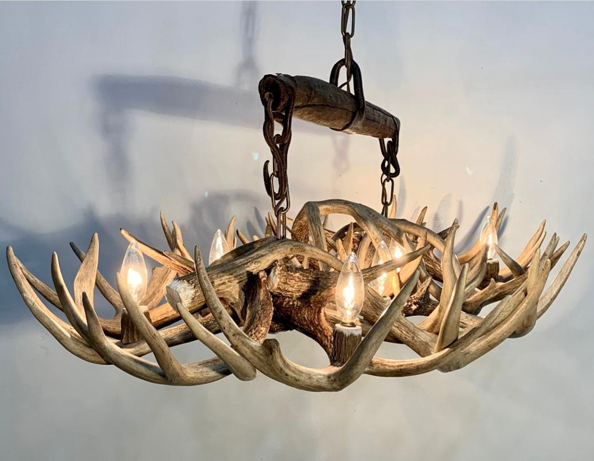 Wild Wild West Deer Antler Chandelier